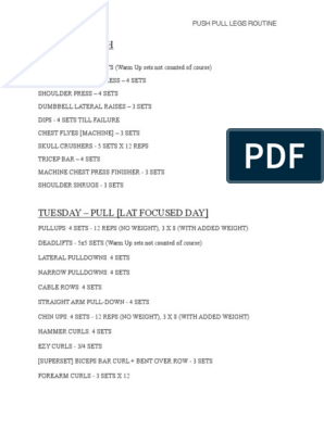 Workout Routine Copy 2 Anatomical Terms Of Motion Weight