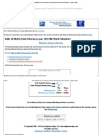 Table of Metric Hole Tolerances Per. ISO 286 Chart Calculator - GD&T Tolerances - Engineers Edge