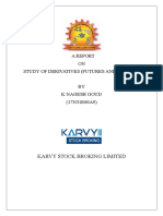 A Report ON Study of Derivatives (Futures and Options) : Karvy Stock Broking Limited