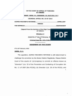 Azimio Machibya Matonge Vs The Repub Crim Appea No.35 of 2016 Hon - Juma, CJ