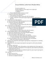 Gluconeogenesis, Glycogen Metabolism, and The Pentose Phosphate Pathway