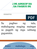 Pagpili NG Angkop Na Salita Sa Pagbuo NG Tula