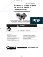 Gast Lubricated 23 Series Rotary Vane Vacuum Pumps & Compressors