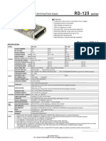 125W Dual Output Switching Power Supply: Series