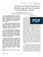 Effect of Budgetary Process On Financial Performance Case Study of Selected Savings and Credit Cooperative Societies in Hoima District, Uganda