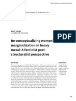 GABBY RICHES - Re-Conceptualizing Women's Marginalization in Heavy Metal - A Feminist Post-Structuralist Perspective