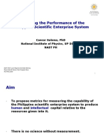 Measuring The Performance of The Philippine Scientific Enterprise System