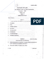 Osmania University LLB Question Papers Semester I PDF