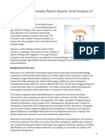 Monsanto Vs Nuziveedu Patent Dispute Brief Analysis of Judgement