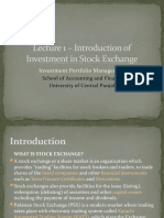 Lecture 1 - Introduction of Investment in Stock Exchange