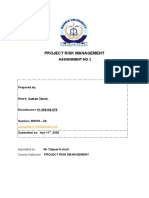 Project Risk Management: Assignment No 2