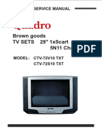 Brown Goods TV Sets 29" 1xscart 5N11 Chassis: Service Manual