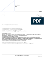 (Free) 2017 A Level Specimen Paper With Solutions