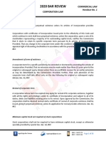 HO 1 - Commercial Law - Corporation Law PDF