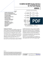 110 MSPS/140 MSPS Analog Interface For Flat Panel Displays: R R Clamp 8 A/D