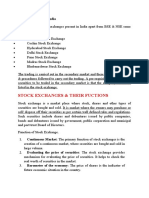 Stock Exchanges - Function, Organisation, Method of Training