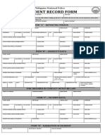 Incident Record Form: Philippine National Police