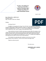 Pilot Testing - Letter To Brgy