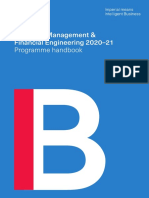 MSC Risk Management & Financial Engineering Programme Handbook 2020.21