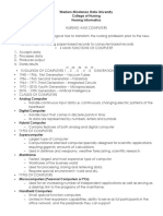 Nursing Informatics Lecture Outline