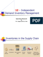 Independent Demand Inventory Management: Operations Research