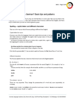 Unit One: What's Different in German? Basic Tips and Patterns