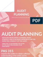 Audit Planning - Analytical Procedures