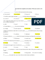 Test 32 Ii. Lexico-Grammar Part 1: Choose The Word or Phrase That Best Completes Each Sentence. Write Your Answer A, B, C or D in The Numbered Boxes