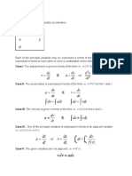 Rectilinear Motion With Variable Acceleration