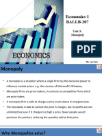 Economics-1 BALLB-207: Unit 3: Monopoly