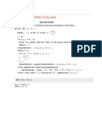 Practical 4 (A) : Bisection Method