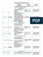 Weekly Home Learning Plan 7 Week 4