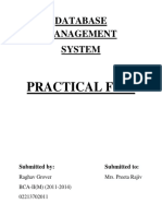 DBMS Practical File