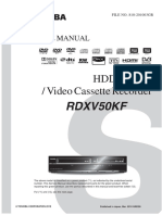 Toshiba Rdxv50kf DVD-VCR Recorder