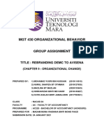 MGT 430 Organizational Behavior: Title: Rebranding Demc To Avisena