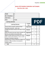 Chemistry G11: G11 Constricted Response (CR) Questions Instructions and Examples Term One 2021-2022