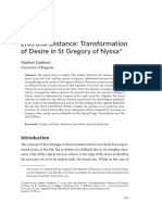 Eros and Distance: Transformation of Desire in ST Gregory of Nyssa