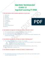 Information Technology CLASS-12 Work Integrated Learning IT-DMA