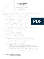 Cortes Academy: Empowerment Technologies Summative Test