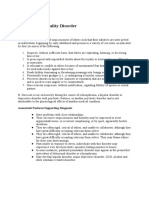 Personality Disorders Cluster A