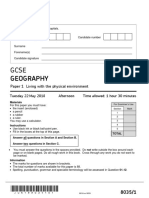 Geography: Paper 1 Living With The Physical Environment