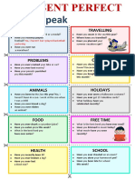 Present Perfect Speaking Cards CLT Communicative Language Teaching Resources Conv - 113620