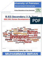 EDU302 Human Development and Learning Handouts (Topic 1 To 15)