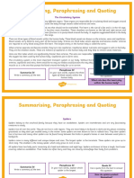 Au t2 e 41464 Summarising Paraphrasing and Quoting Task Cards English Ver 2