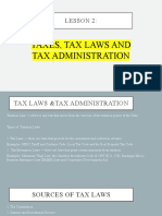 Lesson 2 Tax Laws and Tax Administration