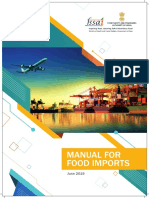 FSSAI Manual Food Import 18-06-2019