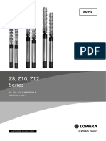 Lowara z8 z10 z12 Technical Datasheet PDF