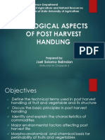 Biological Aspects of Post Harvest Handling: Joel Solomo Balindan