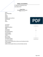 Final Accounts: Formats Business Name Statement of Financial Position As On - Assets: Non-Current Assets