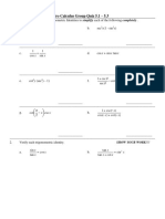 Pre-Calculus Group Quiz 5.1 - 5.3: X (1 - Sin X)